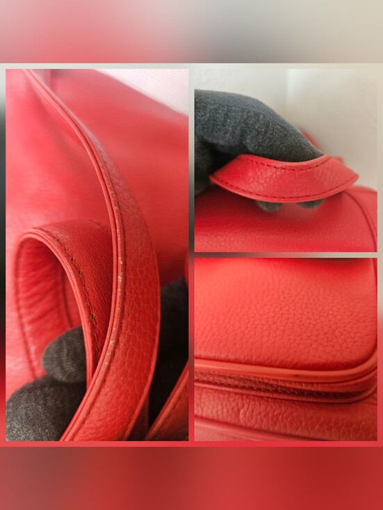 MCM Red Leather Vintage Medium Backpack AUTHENTIC main image 4
